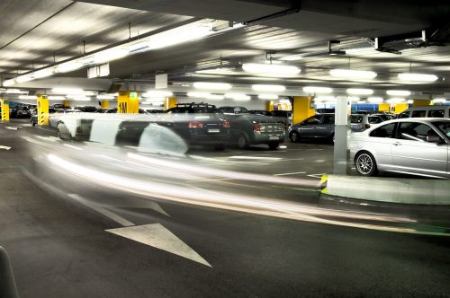 Multi-level parking facility with access control